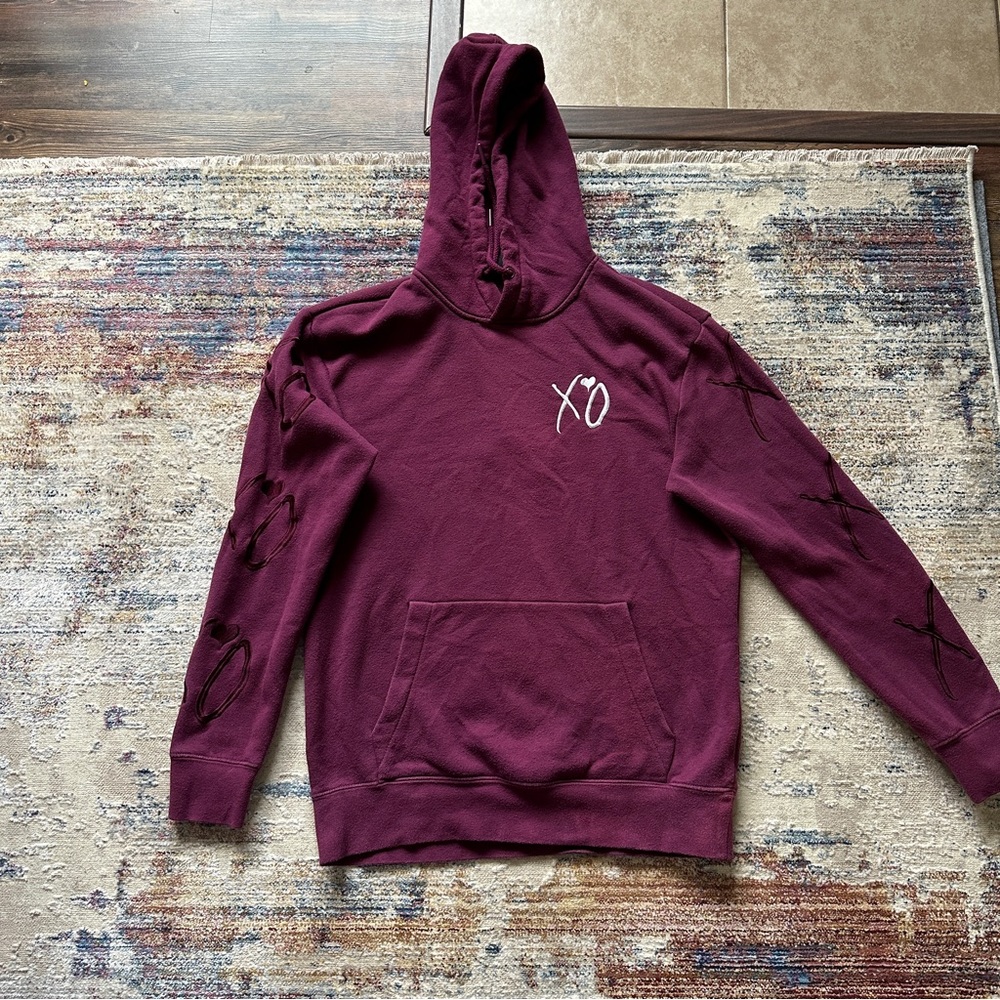 The Weeknd x H&M XO Hoodie Tiger and Snake Big Logo Purple Sweatshirt Sz S
